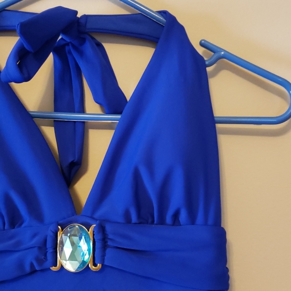 VINTAGE | NWT CATALINA ROYAL BLUE JEWELED …